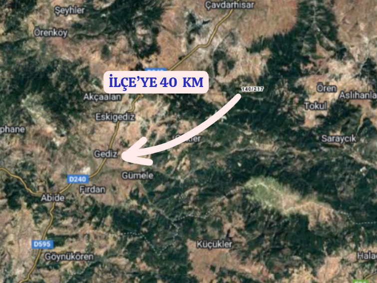 KÜTAHYA GEDİZ YAĞMURLAR  KÖYÜNDE 4.735 M²  TARLA  SATILIKTIR - KÜTAHYA GEDİZ fotoğraf 5