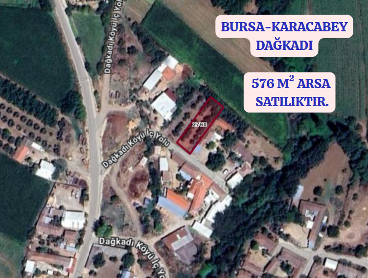 BURSA KARACABEY DAĞKADI KÖYÜNDE  576  M² ARSA  SATILIKTIR - BURSA KARACABEY fotoğraf 2