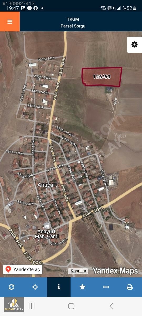 SİNCAN ANAYURT MAHALLESİNDE SATILIK FIRSAT ARSASI 845 MT - ANKARA SİNCAN fotoğraf 4