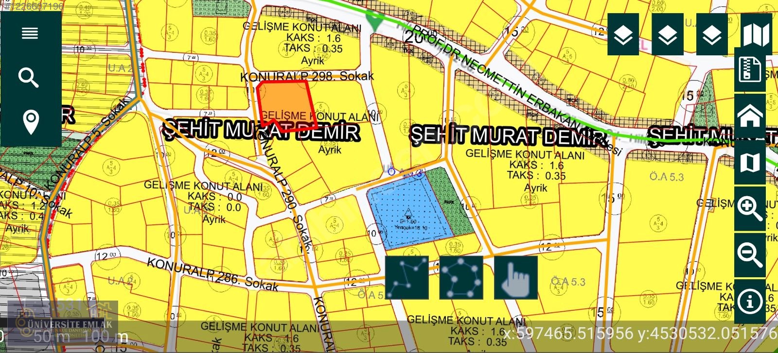 ÜNİVERSİTE EMLAKTAN KONURALP DE SATILIK ARSA 4 KAT İMARLI 2090M2 - DÜZCE MERKEZ fotoğraf 3