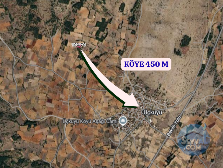 DENİZLİ BEKİLLİ ÜÇKUYU  KÖYÜNDE  940 M²  TARLA  SATILIKTIR - DENİZLİ BEKİLLİ fotoğraf 4