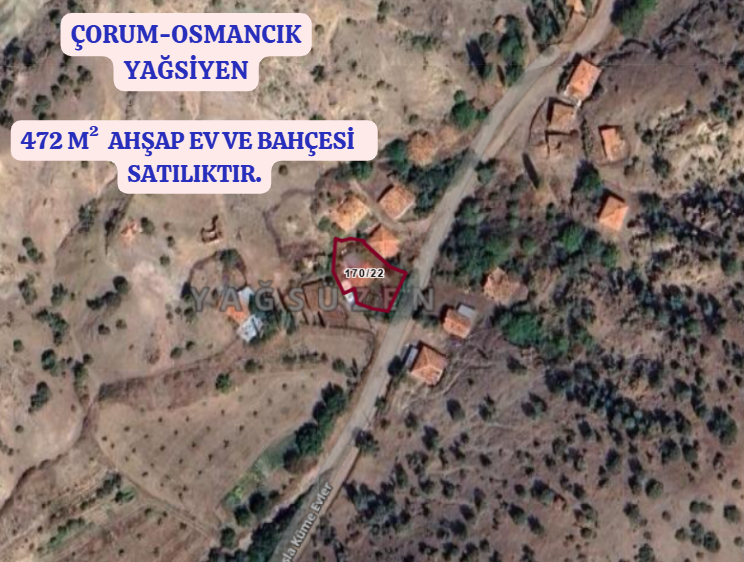 ÇORUM OSMANCIK YAĞSİYAN  KÖYÜNDE 472 M²  AHŞAP EV VE BAHÇESİ  SATILIKTIR - ÇORUM OSMANCIK fotoğraf 2