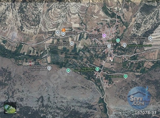 GEDİZ ÇUKURÖREN 354 M2 HARİKA BİR ARAZİ - KÜTAHYA GEDİZ fotoğraf 2