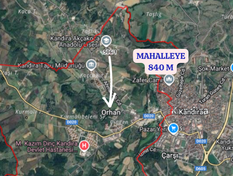 KOCAELİ KANDIRA ORHAN  MAHALLESİ  440  M² ARSA SATILIKTIR    - KOCAELİ KANDIRA fotoğraf 5