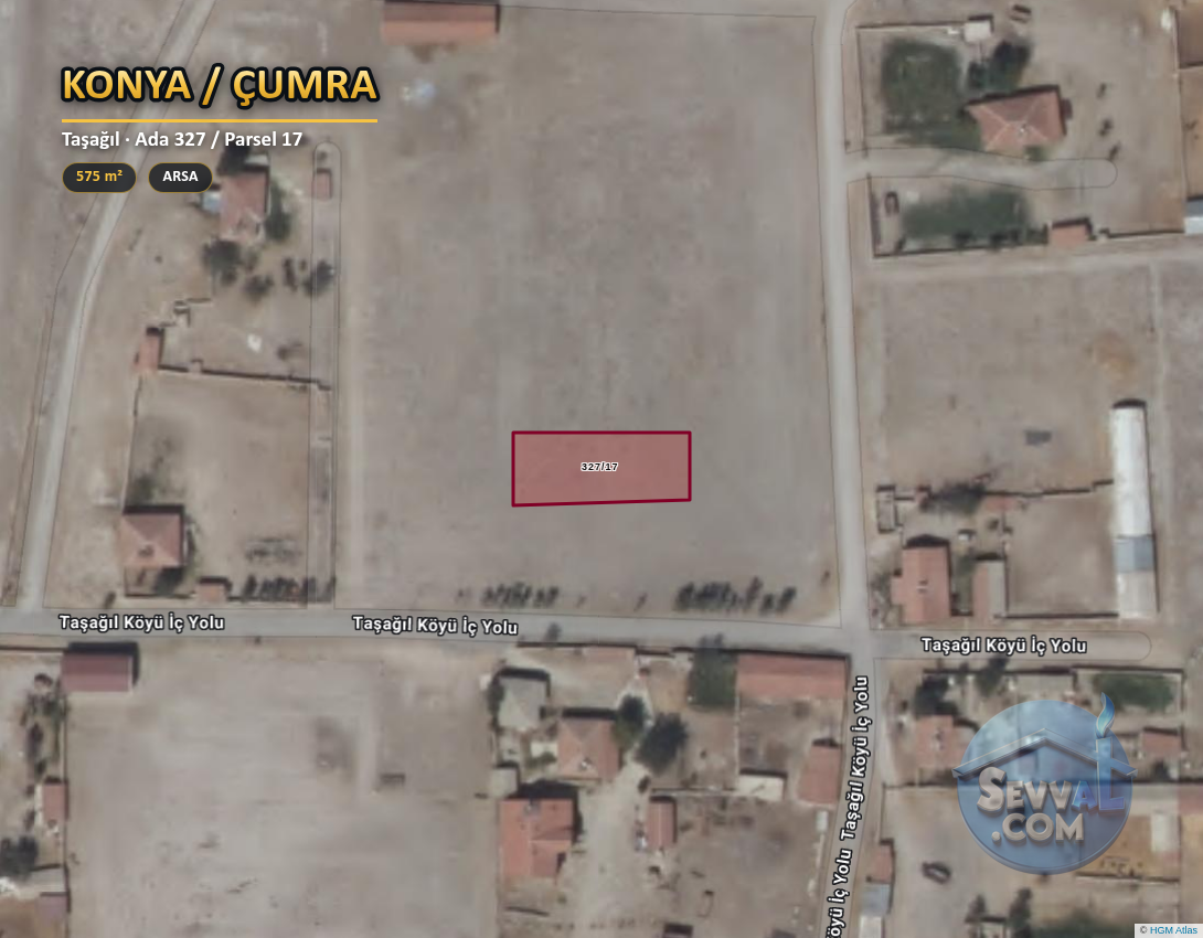 KONYA ÇUMRA TAŞAĞIL 575 m² SATILIK ARSA - KONYA ÇUMRA fotoğraf 2