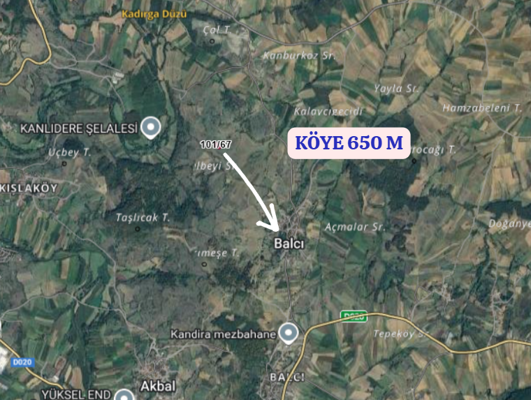 KOCAELİ KANDIRA BALCI  KÖYÜNDE 711 M²  TARLA  SATILIKTIR - KOCAELİ KANDIRA fotoğraf 4