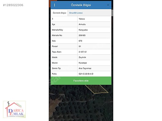 YALOVA KARŞIYAKADA ŞEHİR HASTANESİNE YAKIN ZEYTİNLİK 2.127 M2 - YALOVA ARMUTLU fotoğraf 4