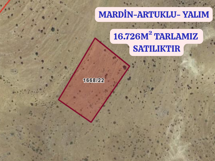 MARDİN ARTUKLU YALIM KÖYÜNDE 16.726 M² TARLAMIZ SATILIKTIR. - MARDİN ARTUKLU fotoğraf 2
