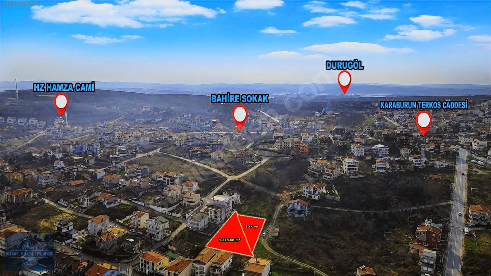 KARABURUN DA DENİZ MANZARALI TEK TAPU ARSA - İSTANBUL ARNAVUTKÖY fotoğraf 12
