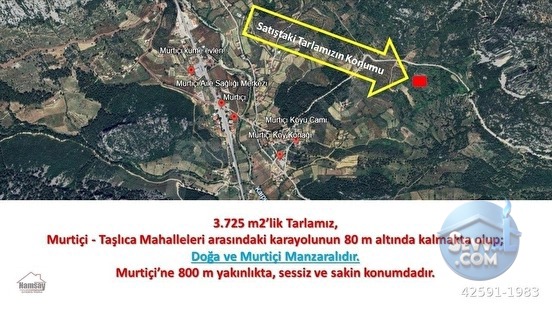 Murtiçine Yakın Konumda Acil Satılık Tarla - ANTALYA AKSEKİ fotoğraf 22