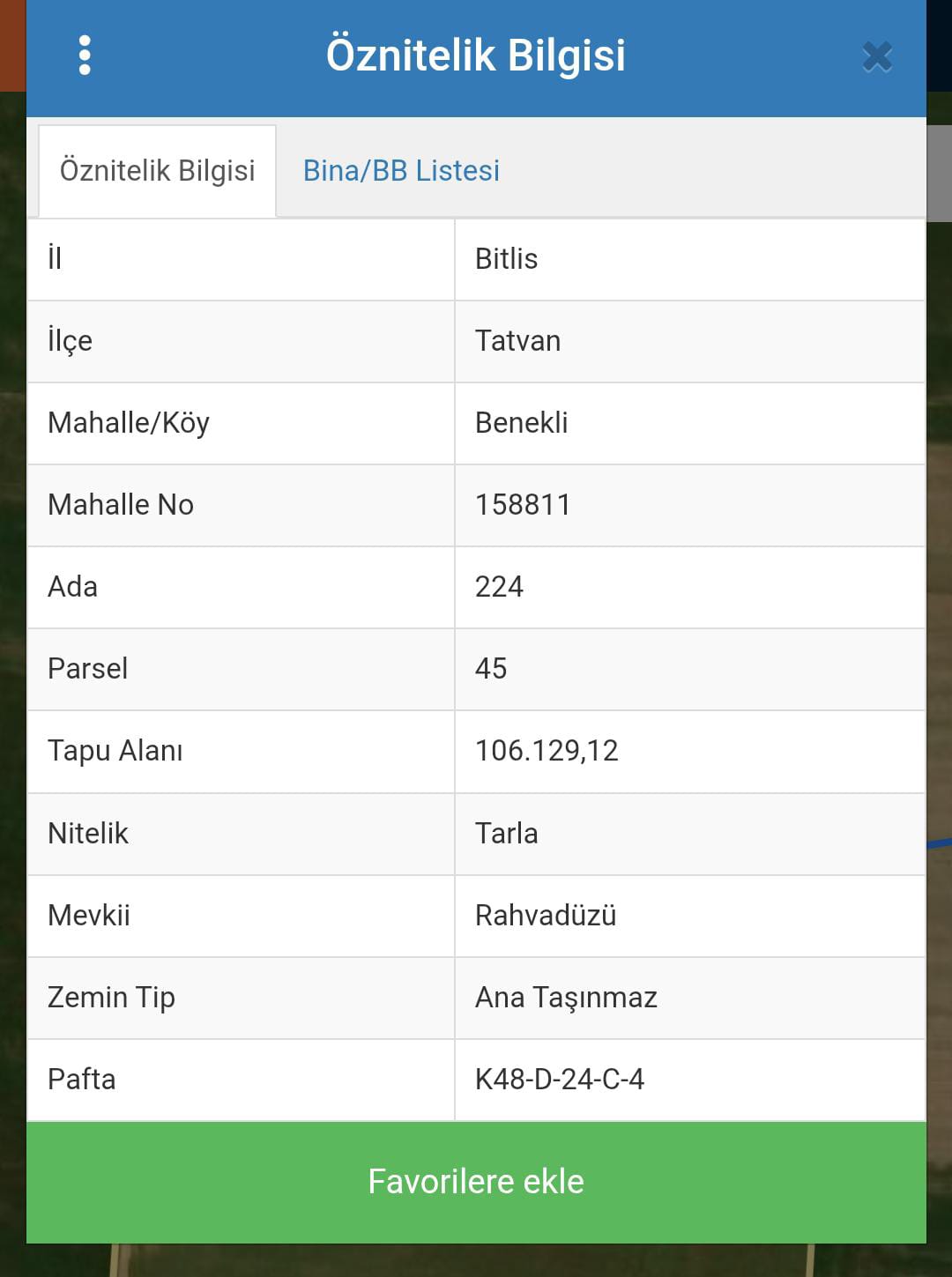 Bitlis / Tatvan / Benekli Köyü SATILIK ARSA 106 M²  - BİTLİS TATVAN fotoğraf 3