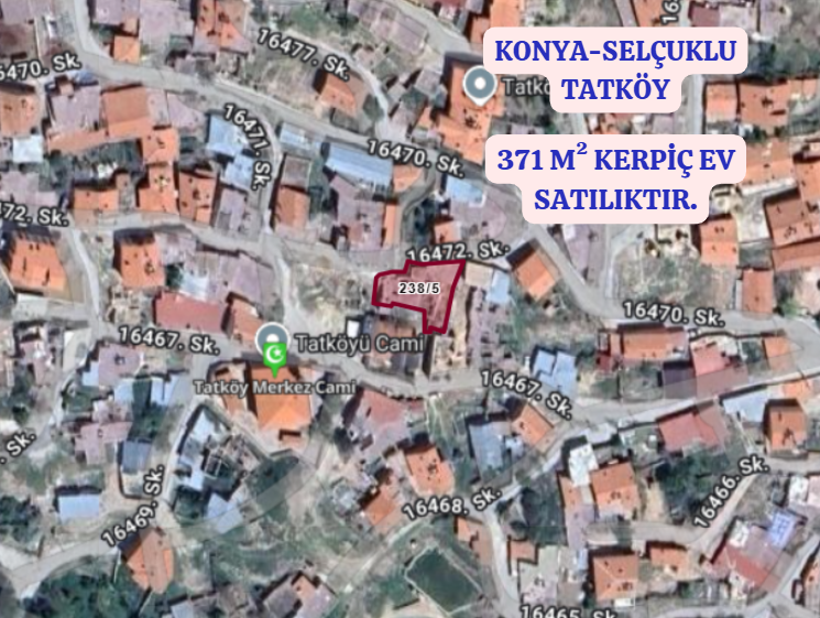 KONYA SELÇUKLU TATKÖY KÖYÜNDE 371  M² KERPİÇ EV  SATILIKTIR - KONYA SELÇUKLU fotoğraf 2
