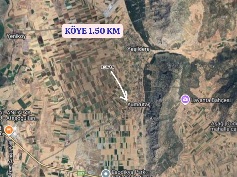 DENİZLİ ACIPAYAM YUMRUTAŞ  MAHALLESİ  1.598  M²  TARLA  SATILIKTIR - DENİZLİ ACIPAYAM fotoğraf 6
