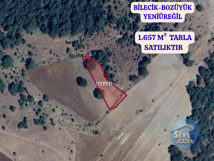 BİLECİK BOZÜYÜK YENİÜREĞİL  KÖYÜNDE  1.657 M² TARLA  SATILIKTIR - BİLECİK BOZÜYÜK fotoğraf 2