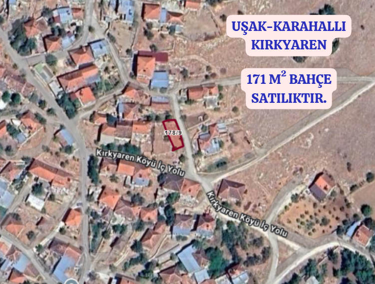 UŞAK KARAHALLI KIRKYAREN  KÖYÜNDE 171  M²  BAHÇE  SATILIKTIR  - UŞAK KARAHALLI fotoğraf 2