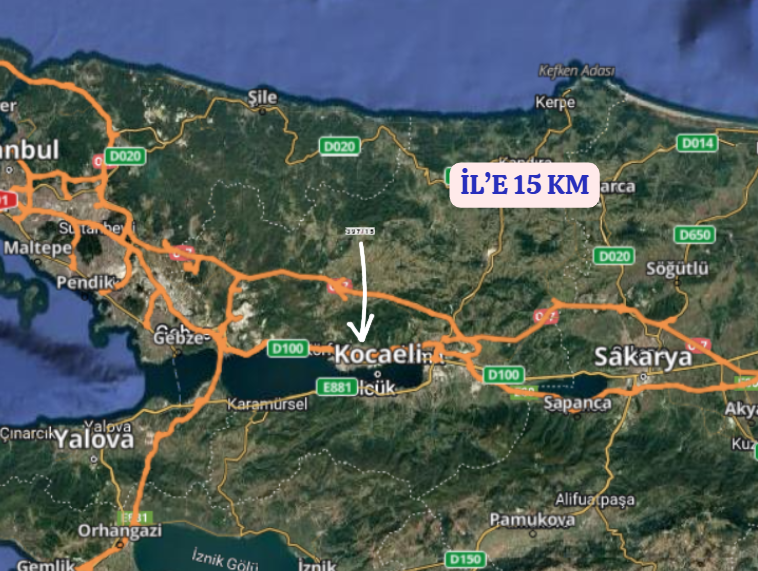 KOCAELİ DERİNCE KARAGÖLLÜ  KÖYÜNDE   516   M²  TARLA  SATILIKTIR - KOCAELİ DERİNCE fotoğraf 11