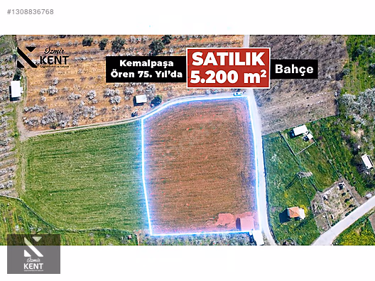 Kemalpaşa Ören 75. Yıl Satılık 8770 m2 Tek Tapu Tarla - İZMİR KEMALPAŞA fotoğraf 3