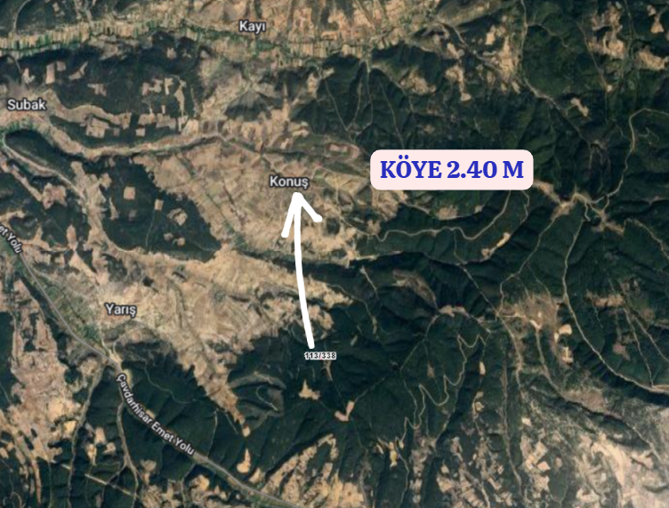 KÜTAHYA EMET KONUŞ   KÖYÜNDE  568   M²  TARLA  SATILIKTIR - KÜTAHYA EMET fotoğraf 4
