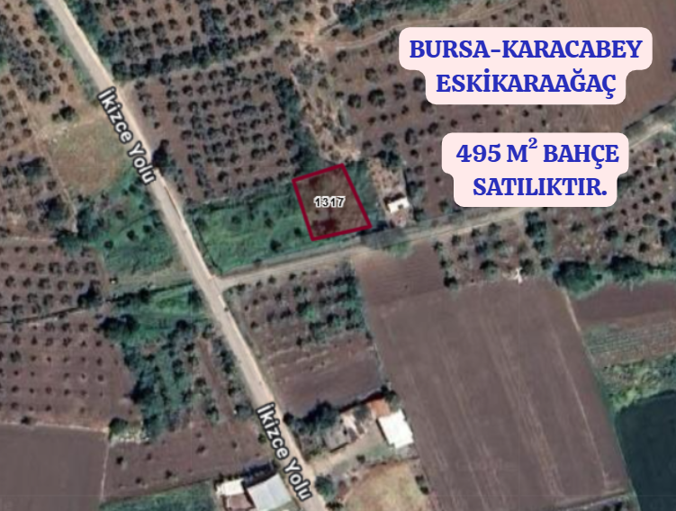 BURSA KARACABEY ESKİKARAAĞAÇ KÖYÜNDE  495  M² BAHÇE  SATILIKTIR - BURSA KARACABEY fotoğraf 2