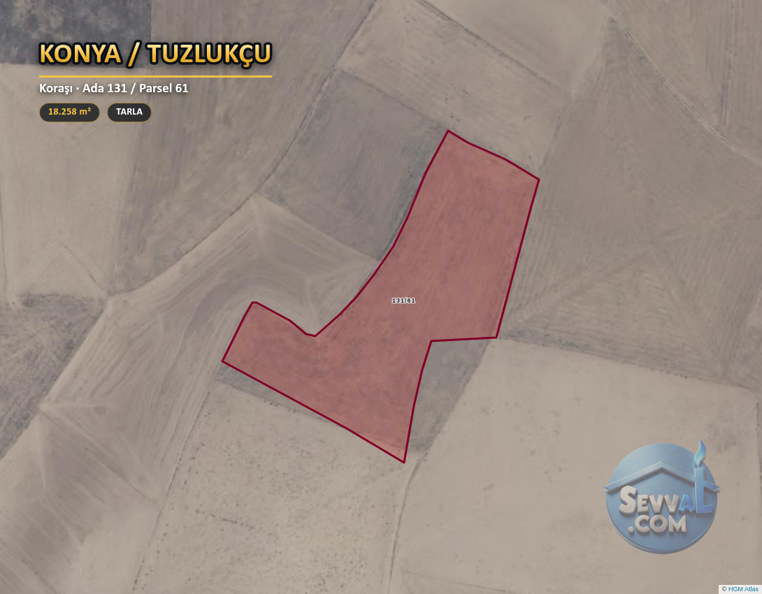 KONYA TUZLUKÇU KORAŞI 18.259 m² SATILIK ARSA - KONYA TUZLUKÇU fotoğraf 2