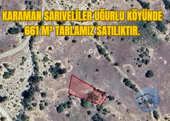KARAMAN SARIVELİLER UĞURLU KÖYÜNDE 661 M² TARLAMIZ SATILIKTIR. - Karaman Sarıveliler fotoğraf 4
