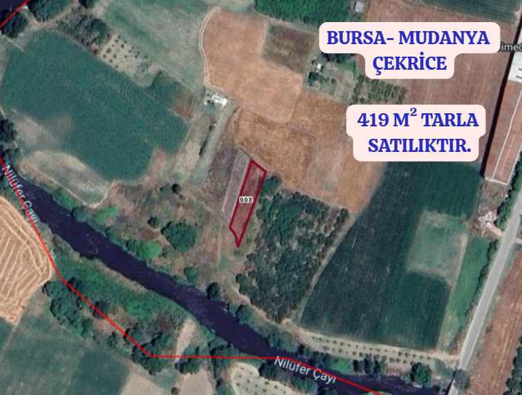 BURSA MUDANYA ÇEKRİCE KÖYÜNDE 419 M² TARLA SATILIKTIR. - BURSA MUDANYA fotoğraf 2