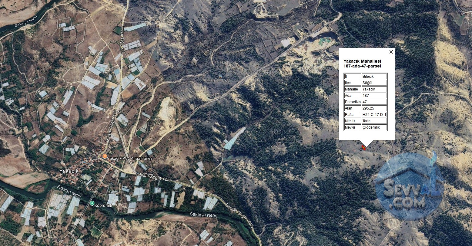 BİLECİK SÖĞÜT YAKACIK KÖYÜNDE 295 m² TARLAMIZ SATILIKTIR. - Bilecik Söğüt fotoğraf 9