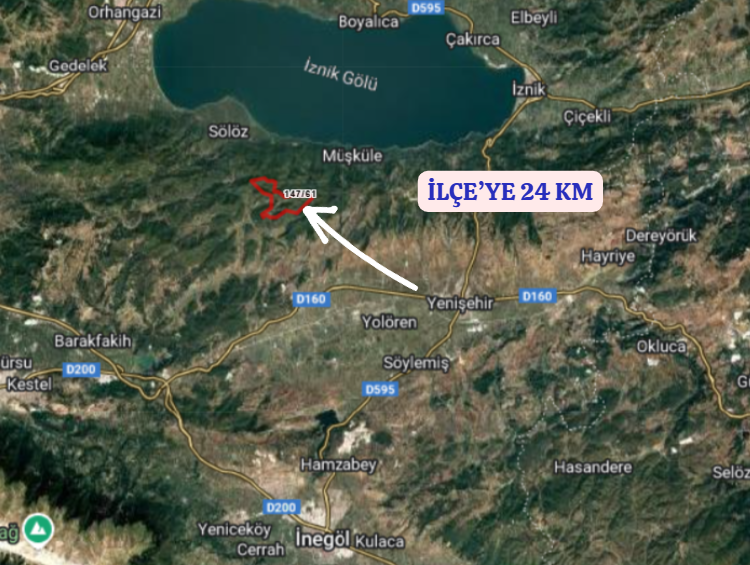 BURSA YENİŞEHİR KIBLEPINAR  KÖYÜNDE 5.936  M² TARLA  SATILIKTIR - BURSA YENİŞEHİR fotoğraf 5
