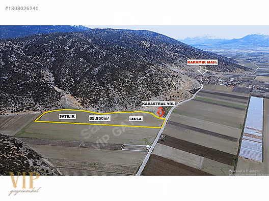VİP GAYRİMENKUL'den KARAMIK MAH. YOL CEPHELİ 85.950 m² TARLA - ANTALYA ELMALI fotoğraf 13
