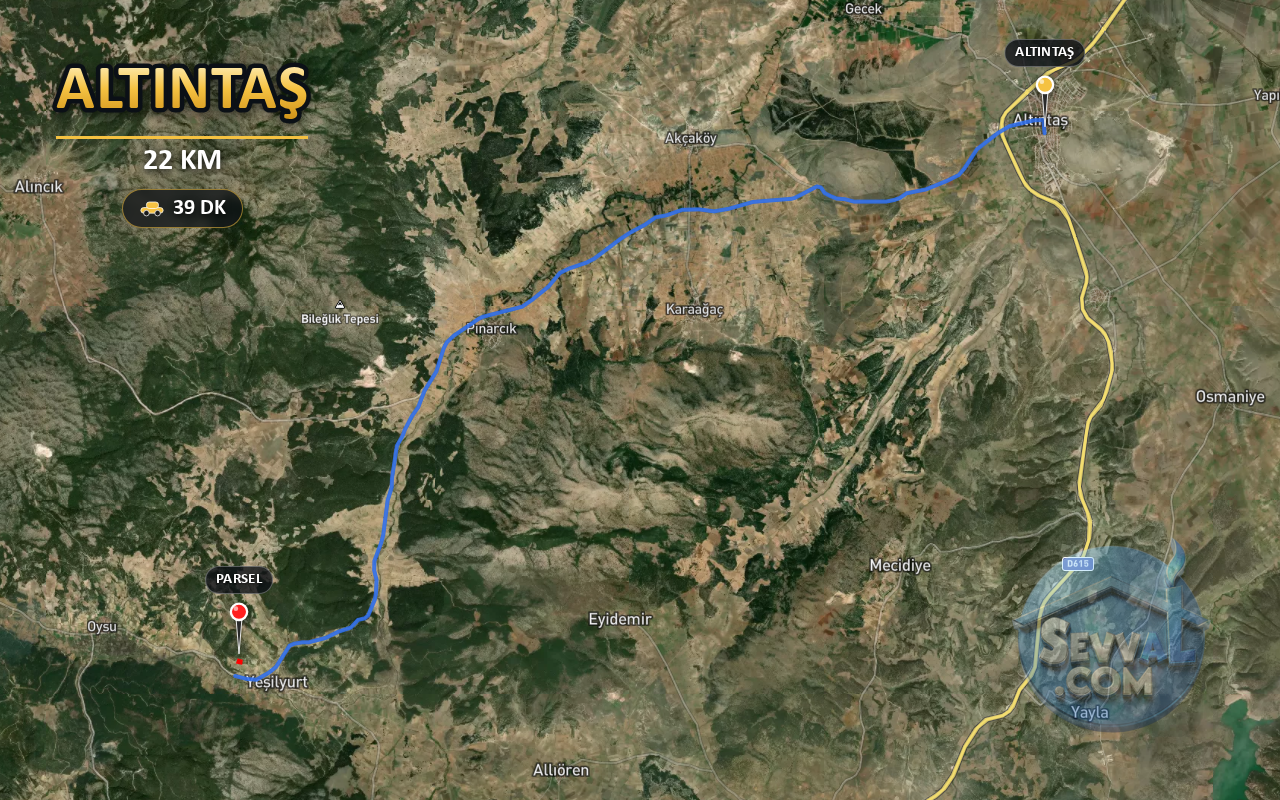 KÜTAHYA ALTINTAŞ YEŞİLYURT 2.353 m² SATILIK ARSA - KÜTAHYA ALTINTAŞ fotoğraf 5