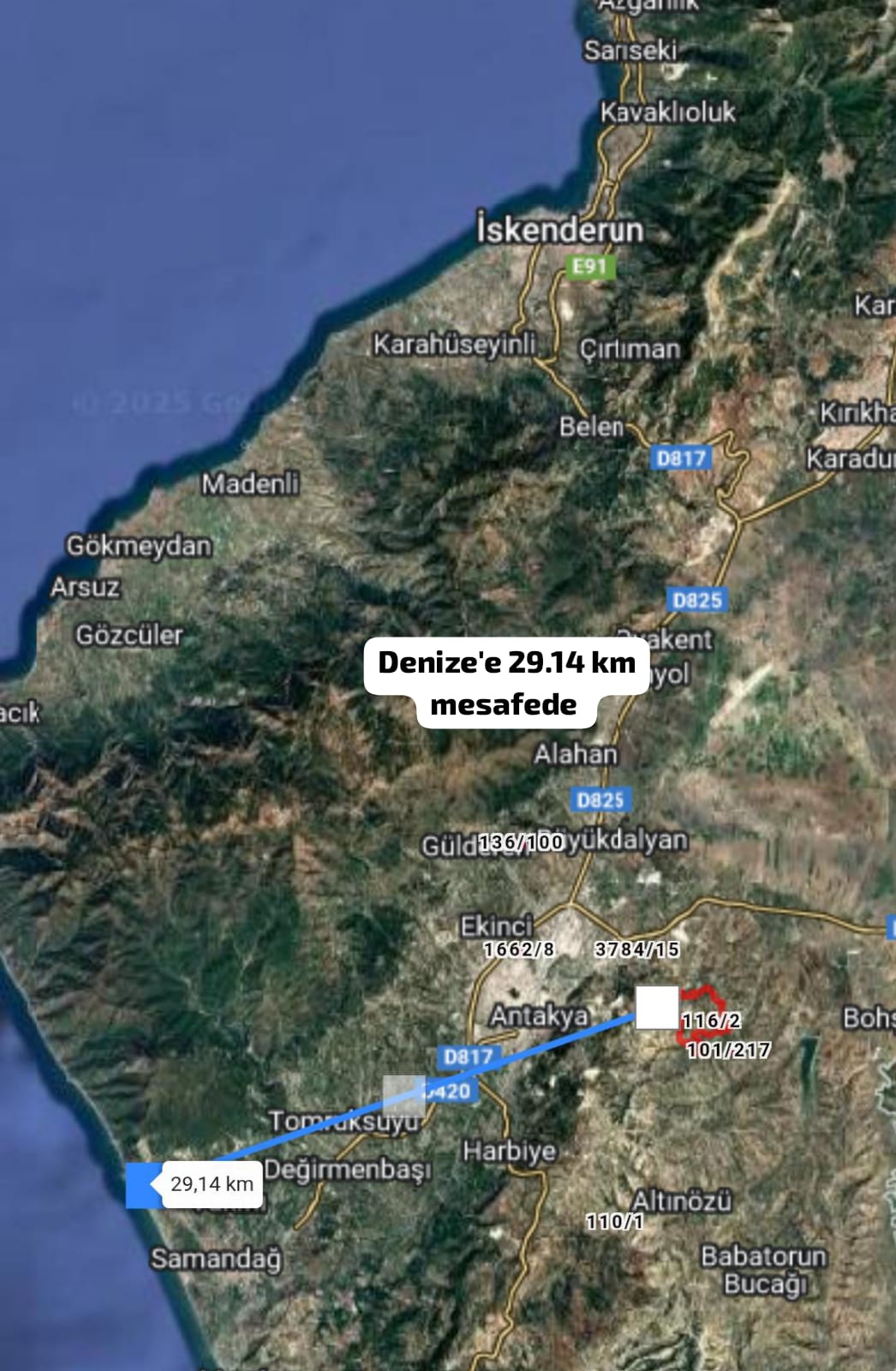 Akcurun mah 4.400 m2 satlık tarla