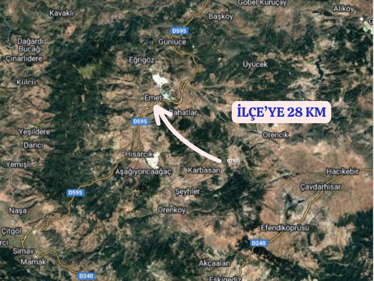 KÜTAHYA EMET DÜŞECEK   KÖYÜNDE 5.451 M² TARLA  SATILIKTIR - KÜTAHYA EMET fotoğraf 5