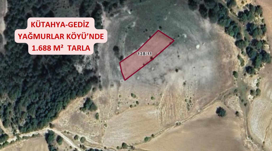 KÜTAHYA GEDİZ YAĞMURLAR KÖYÜNDE 1.688 M² TARLA SATILIKTIR - KÜTAHYA GEDİZ fotoğraf 2