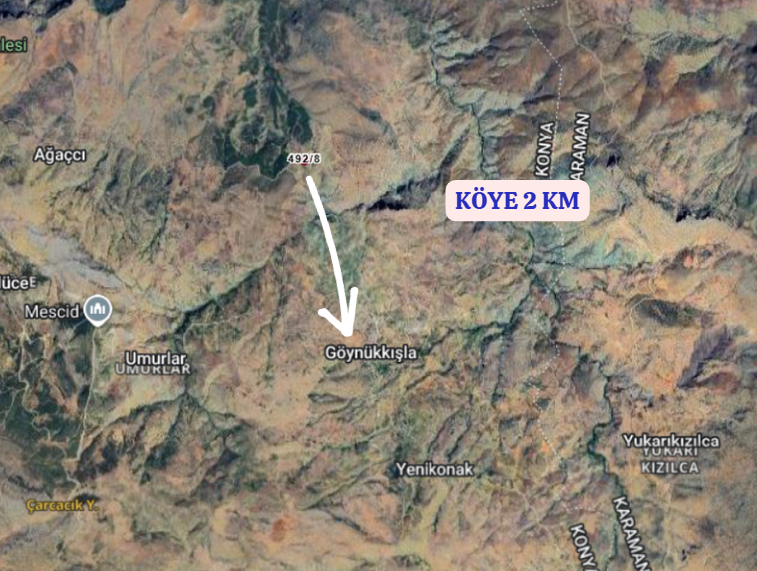 KONYA HADİM GÖYNÜKKIŞLA  KÖYÜ’NDE 3.541 M² BAĞ SATILIKTIR - KONYA HADİM fotoğraf 4