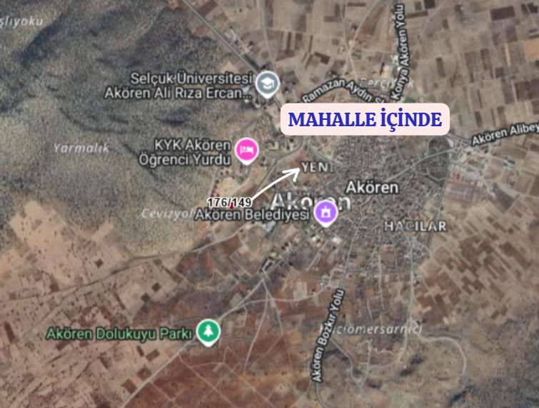 KONYA AKÖREN AĞALAR  KÖYÜNDE 531  M²  ARSA  SATILIKTIR - KONYA AKÖREN fotoğraf 5