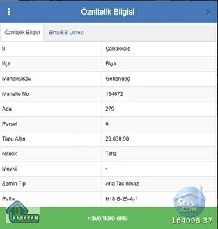 Çanakkale Biga Gerlengeç Köyünde Satılık Tarla - ÇANAKKALE BİGA fotoğraf 12