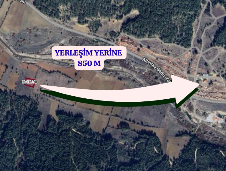 KÜTAHYA ALTINTAŞ SARAYCIK  KÖYÜNDE 1.769 M² TARLA SATILIKTIR - KÜTAHYA ALTINTAŞ fotoğraf 3