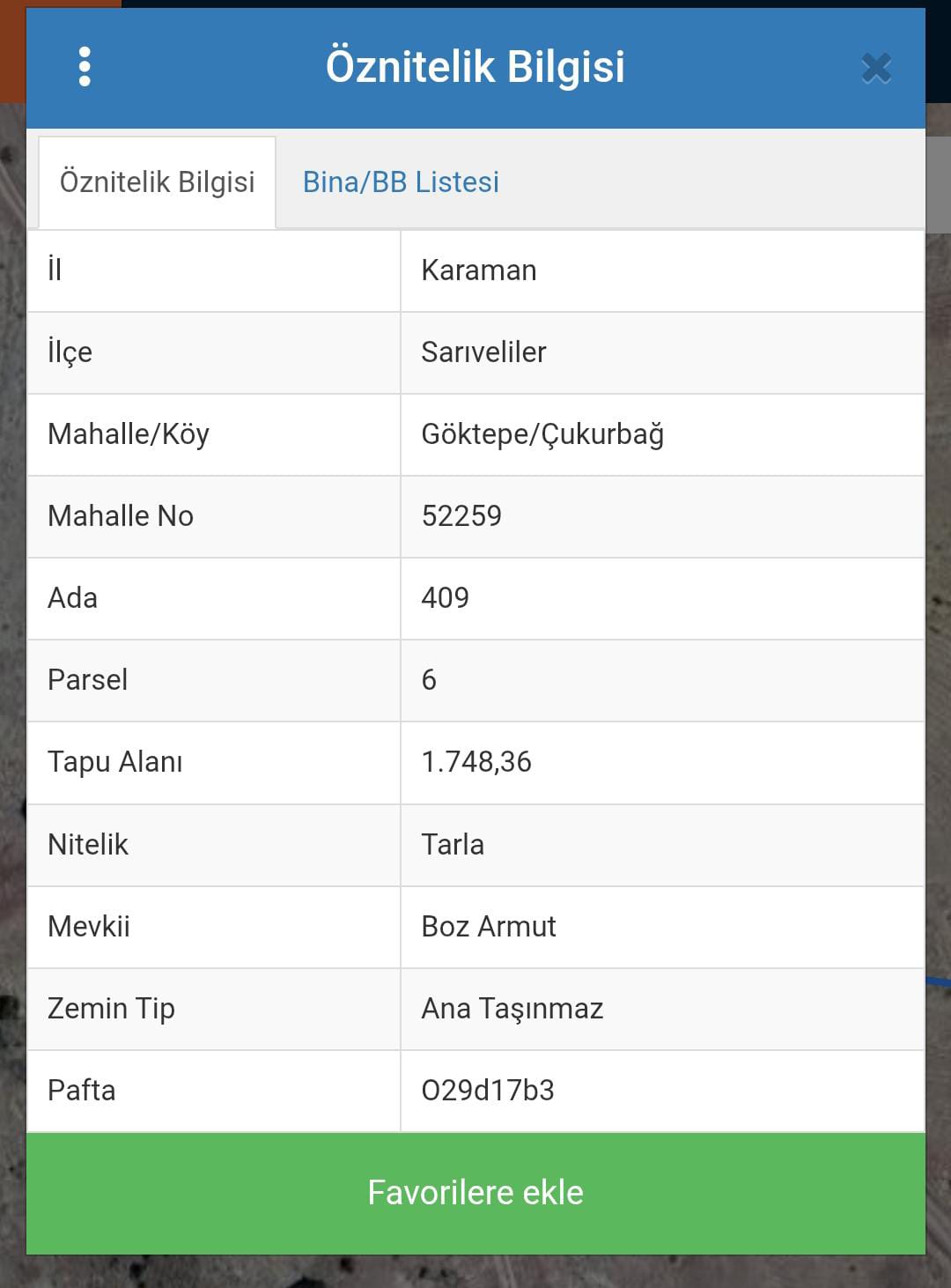 TEK TAPU   Karaman / Sarıveliler / Göktepe-Çukurbağ 1748M² BAHÇE SATILIKTIR.  - KARAMAN SARIVELİLER fotoğraf 2