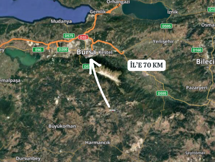 BURSA KELES DENİZLER   KÖYÜNDE 1.096 M² TARLA  SATILIKTIR - BURSA KELES fotoğraf 6