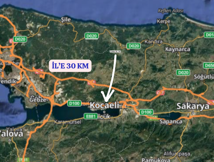 KOCAELİ KANDIRA TEKSEN   KÖYÜNDE  885  M²  TARLA SATILIKTIR - KOCAELİ KANDIRA fotoğraf 7