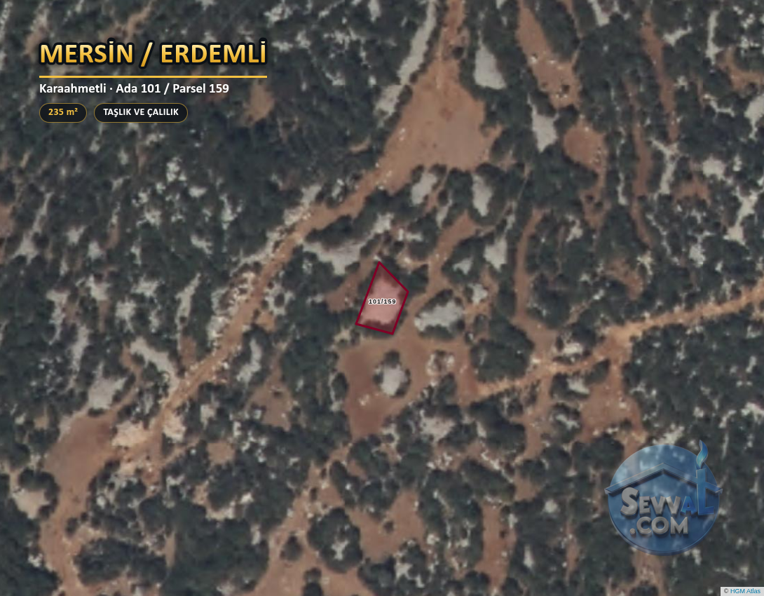 MERSİN ERDEMLİ KARAAHMETLİ 235 m² SATILIK ARSA - MERSİN ERDEMLİ fotoğraf 2
