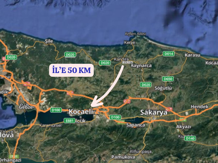 KOCAELİ KANDIRA LOKMANLI   KÖYÜNDE 1.930 M²  TARLA  SATILIKTIR - KOCAELİ KANDIRA fotoğraf 7