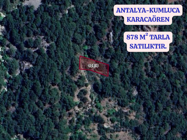 ANTALYA KUMLUCA KARACAÖREN KÖYÜNDE 878 M²  TARLA  SATILIKTIR - ANTALYA KUMLUCA fotoğraf 2