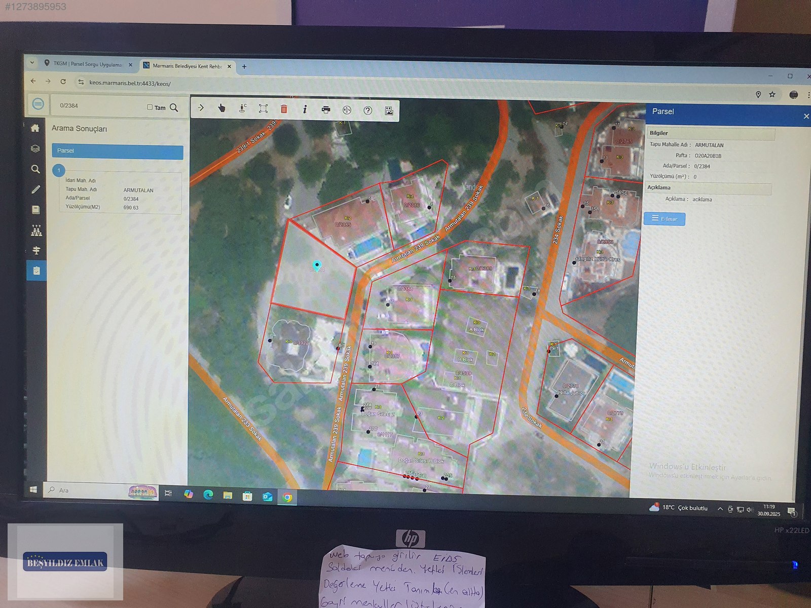 MARMARİS ARMUTALAN BAKACAK'TA MÜSTAKİL TAPU 700M2 ARSA - MUĞLA MARMARİS fotoğraf 5