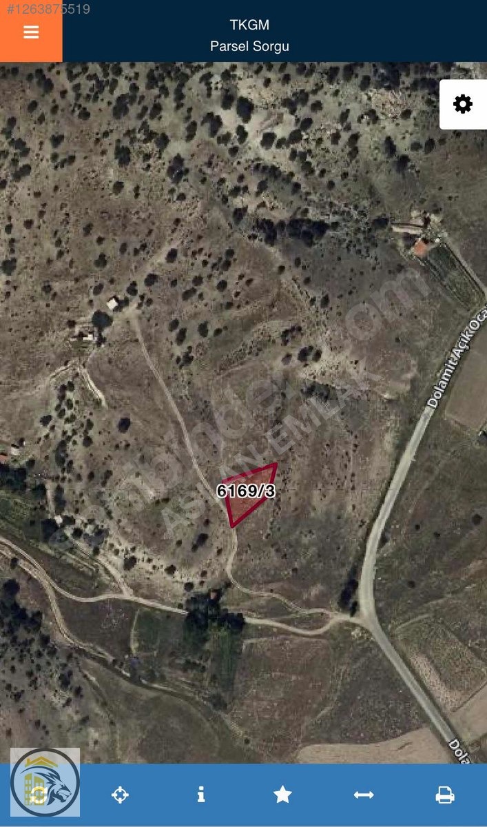 ASLAN EMLAK'TAN SATILIK ÇALCA'DA 935M2 YOL KENARI TARLA - KÜTAHYA MERKEZ fotoğraf 4