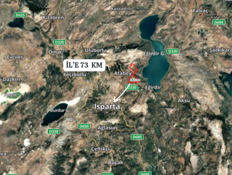 ISPARTA ATABEY HARMANÖREN  KÖYÜNDE 282 M² TARLA  SATILIKTIR - ISPARTA ATABEY fotoğraf 7