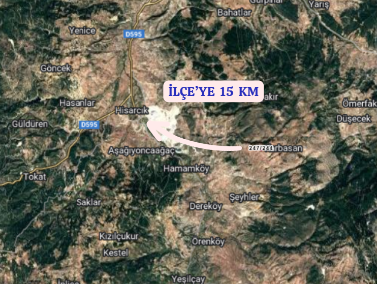 KÜTAHYA HİSARCIK KARBASAN-YENİDOĞAN  KÖYÜNDE 3.841  M² TARLA  SATILIKTIR - KÜTAHYA HİSARCIK fotoğraf 6