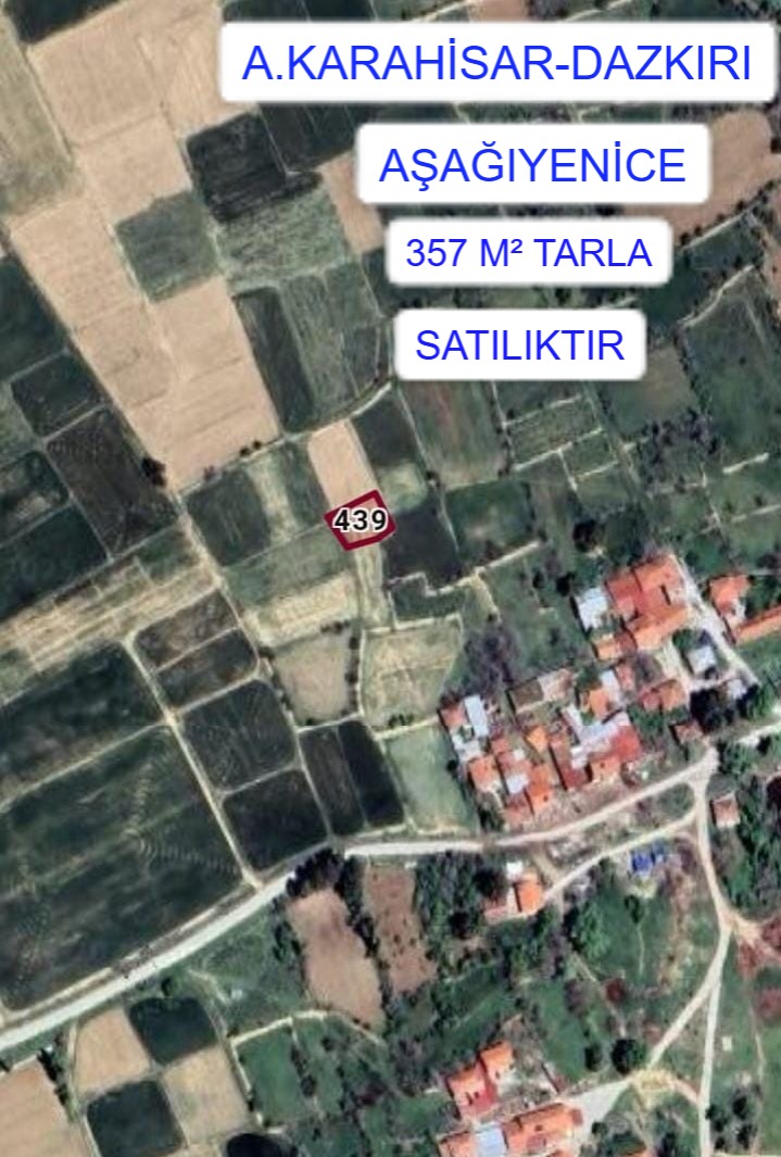 A.KARAHİSAR DAZKIRI AŞAĞIYENİCE MAH.357M² TARLA SATILIK - AFYONKARAHİSAR DAZKIRI fotoğraf 6