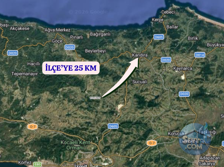 KOCAELİ KANDIRA ÇALYER  KÖYÜNDE 953 M²  TARLA  SATILIKTIR - KOCAELİ KANDIRA fotoğraf 6