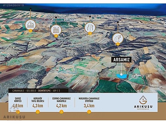 GELİBOLU, DEMİRTEPE'DE 14.850M2 DENİZ MANZARALI ARAZİ - ÇANAKKALE GELİBOLU fotoğraf 6